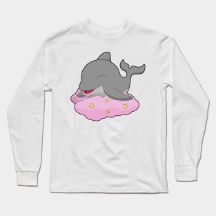 Dolphin Clouds Stars Long Sleeve T-Shirt